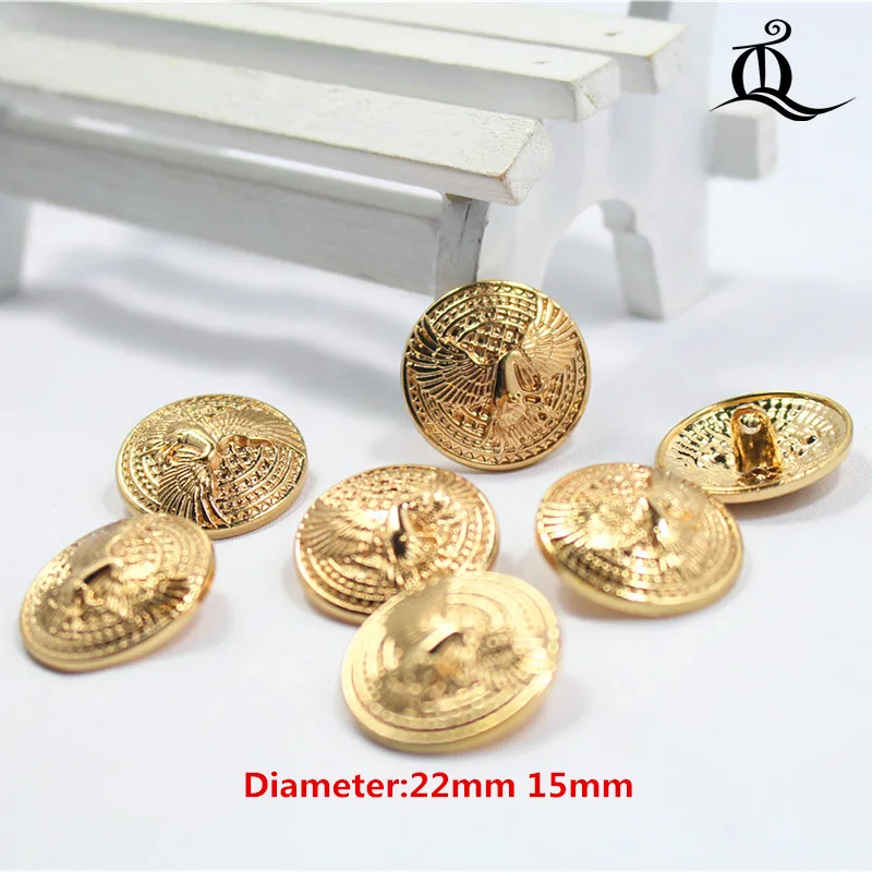Free shipping, 10PCS gold diameter of 15mm-22mm gold Eagle metal buttons, clothing accessories, shirt, coat brand buttons,t7
Free shipping, 10PCS gold diameter of 15mm-22mm gold Eagle metal buttons, clothing accessories, shirt, coat brand buttons,t7