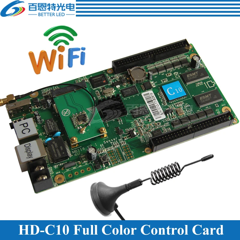 HD-C10 WIFI+USB+2 Ethernet Port(Can be used as sending card) Asynchronous Video Full Color LED display WIFI Control Card
HD-C10 WIFI+USB+2 Ethernet Port(Can be used as sending card) Asynchronous Video Full Color LED display WIFI Control Card