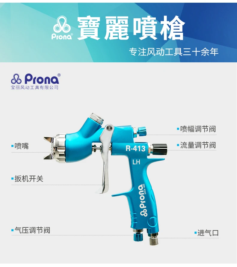 prona R-413 spray gun R413 HVLP painting gun-13