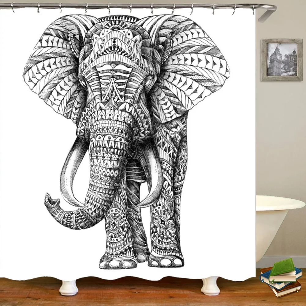 Retro Vintage Elephant Shower Curtain Colorful North American Painting Elephants Bathroom Curtain Waterproof Curtains Home Decor
Retro Vintage Elephant Shower Curtain Colorful North American Painting Elephants Bathroom Curtain Waterproof Curtains Home Decor