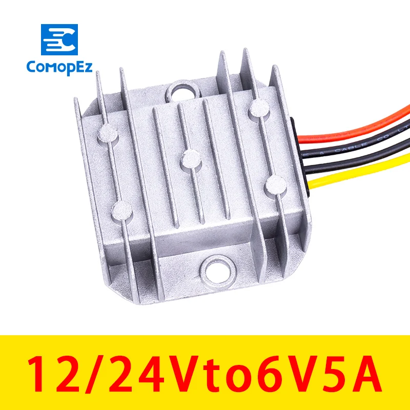 DC 12 V 24 V to 6 V 5A Waterproof Converter Step-Down Module Car Power Supply 12V 24V Inverter to 6V Converter
DC 12 V 24 V to 6 V 5A Waterproof Converter Step-Down Module Car Power Supply 12V 24V Inverter to 6V Converter