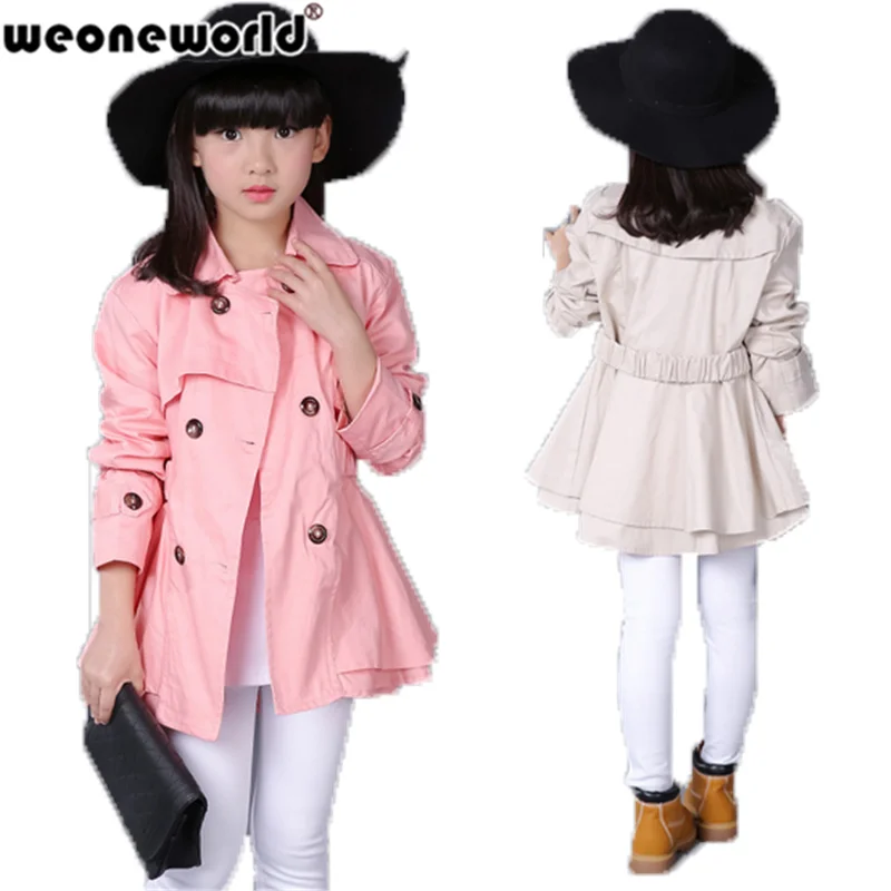 WEONEWORLD New Spring Autumn Girls Double Breasted Cardigan Infant Baby Kids Girls Coat Children Outwear Coats Belted Trench
WEONEWORLD New Spring Autumn Girls Double Breasted Cardigan Infant Baby Kids Girls Coat Children Outwear Coats Belted Trench