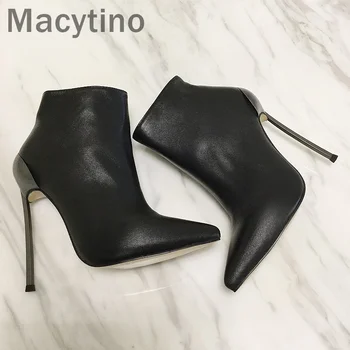 Women Side Zipper Comfortable High Heel Ankle Boots Fashion Pointed Toe Warm Winter Shoes Black Silver Nude
Women Side Zipper Comfortable High Heel Ankle Boots Fashion Pointed Toe Warm Winter Shoes Black Silver Nude