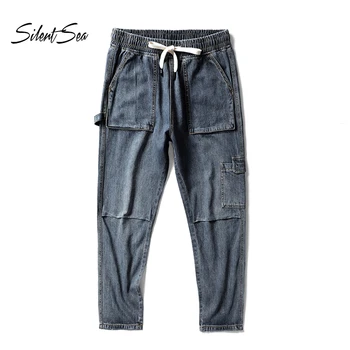Silentsea Cotton Fashion Elastic Waist Men Jean Trousers Vintage Blue Big Pocket Harem Pants For Teenager Boy Hip Hop Trousers
Silentsea Cotton Fashion Elastic Waist Men Jean Trousers Vintage Blue Big Pocket Harem Pants For Teenager Boy Hip Hop Trousers