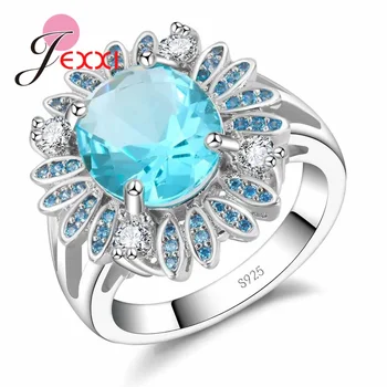 Trendy Flower Wedding Band Rings 925 Sterling Silver Wedding Rings For Women Round AAA CZ Zirconia Birthday Stone Bague
Trendy Flower Wedding Band Rings 925 Sterling Silver Wedding Rings For Women Round AAA CZ Zirconia Birthday Stone Bague