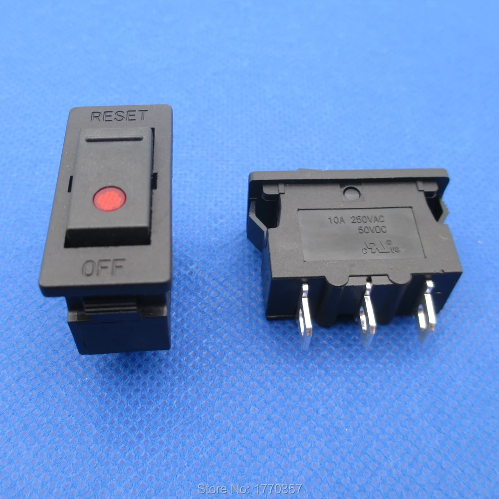 2pcs Overload protector Overcurrent protector Rocker switch with light 10A Overcurrent protection switch
2pcs Overload protector Overcurrent protector Rocker switch with light 10A Overcurrent protection switch