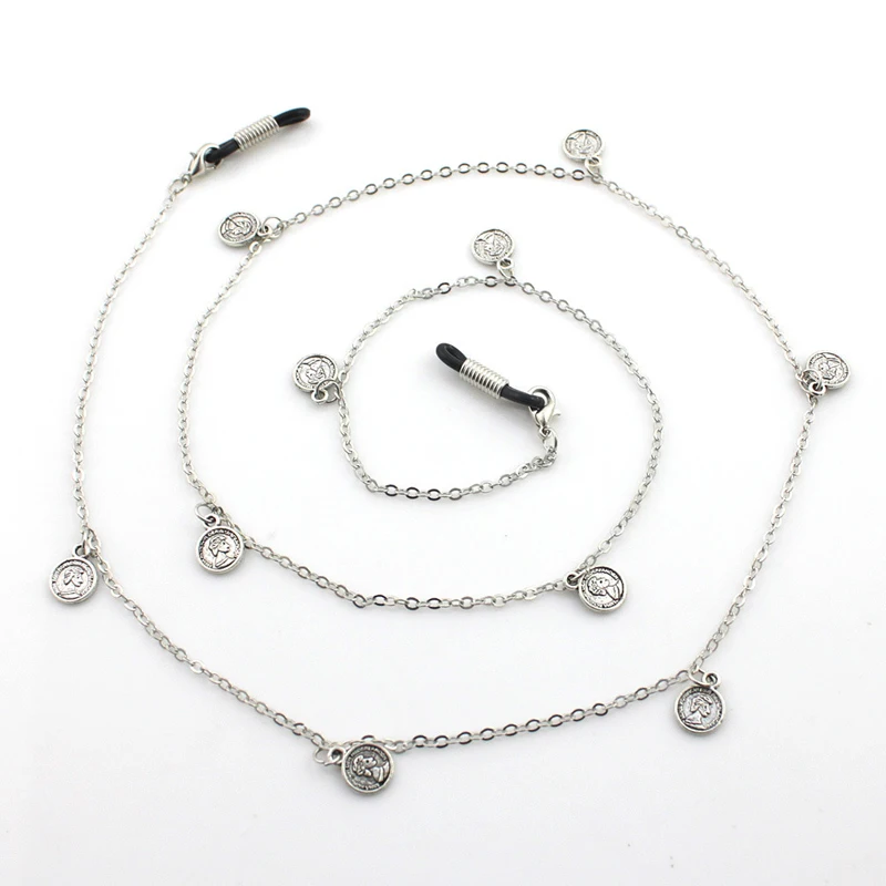 Silver Plated Coin Tassel Link Chain Eyeglasses Chains Glasses Rope Holder Sunglasses Strap Cord Neck Band Accessories
Silver Plated Coin Tassel Link Chain Eyeglasses Chains Glasses Rope Holder Sunglasses Strap Cord Neck Band Accessories
