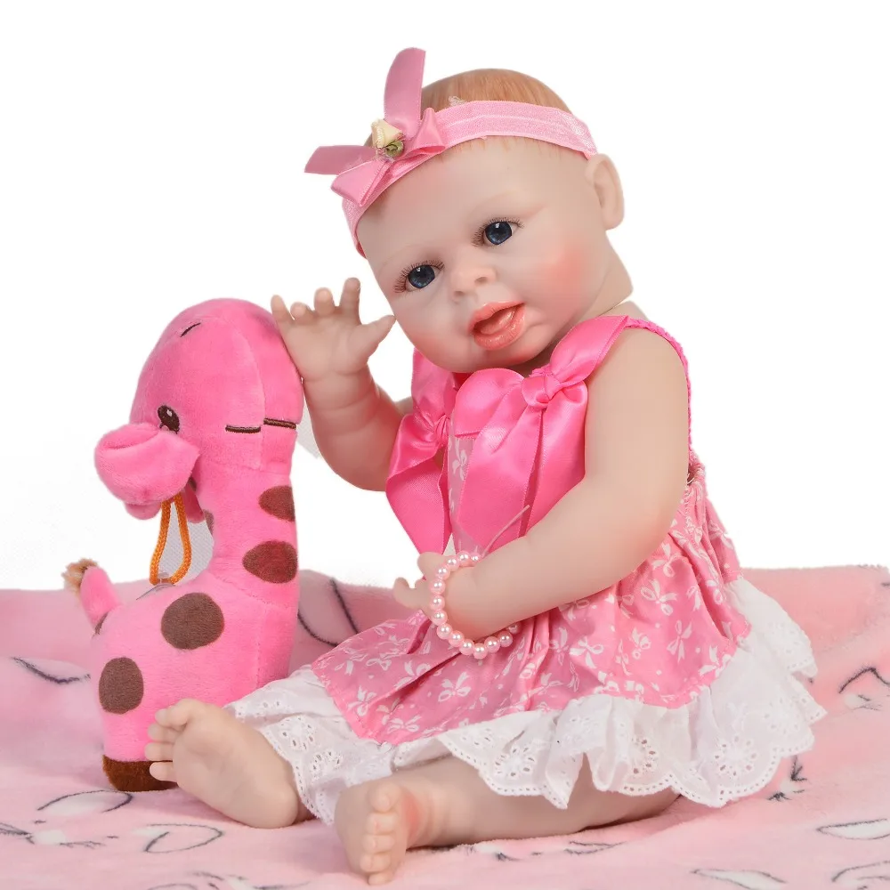 Мягкая силиконовая кукла для новорожденных 18 дюймов 45 см | Игрушки и хобби