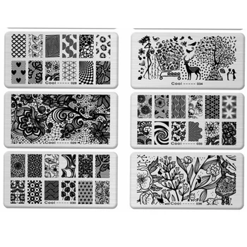 10PC 24Design 6*12Cm Stainless Steel Nail Polish Stamper Stamping Plates cooi Nail Art Stamping Template Nail Tool Cooi01-36
10PC 24Design 6*12Cm Stainless Steel Nail Polish Stamper Stamping Plates cooi Nail Art Stamping Template Nail Tool Cooi01-36