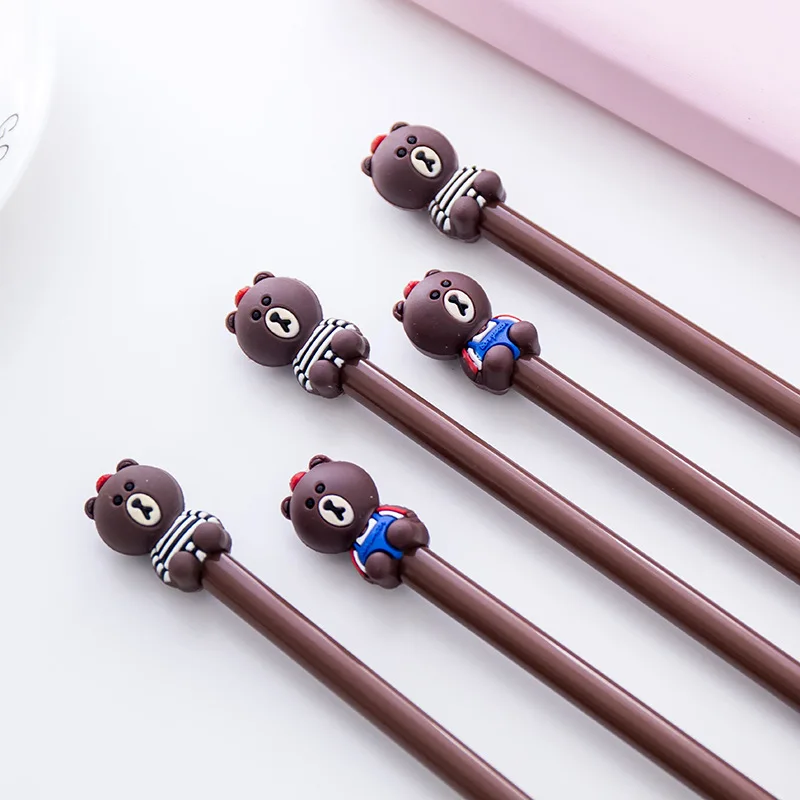1PC Cute bear black gel pen Creative cartoon brown bear black pen pen office stationery
1PC Cute bear black gel pen Creative cartoon brown bear black pen pen office stationery