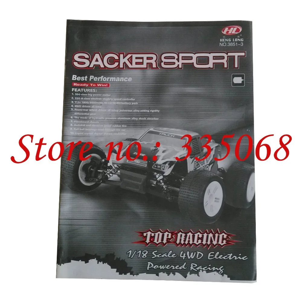 HENGLONG 3851-3 RC mini car Sacker sport 1/18 spare parts No.Manual | Игрушки и хобби