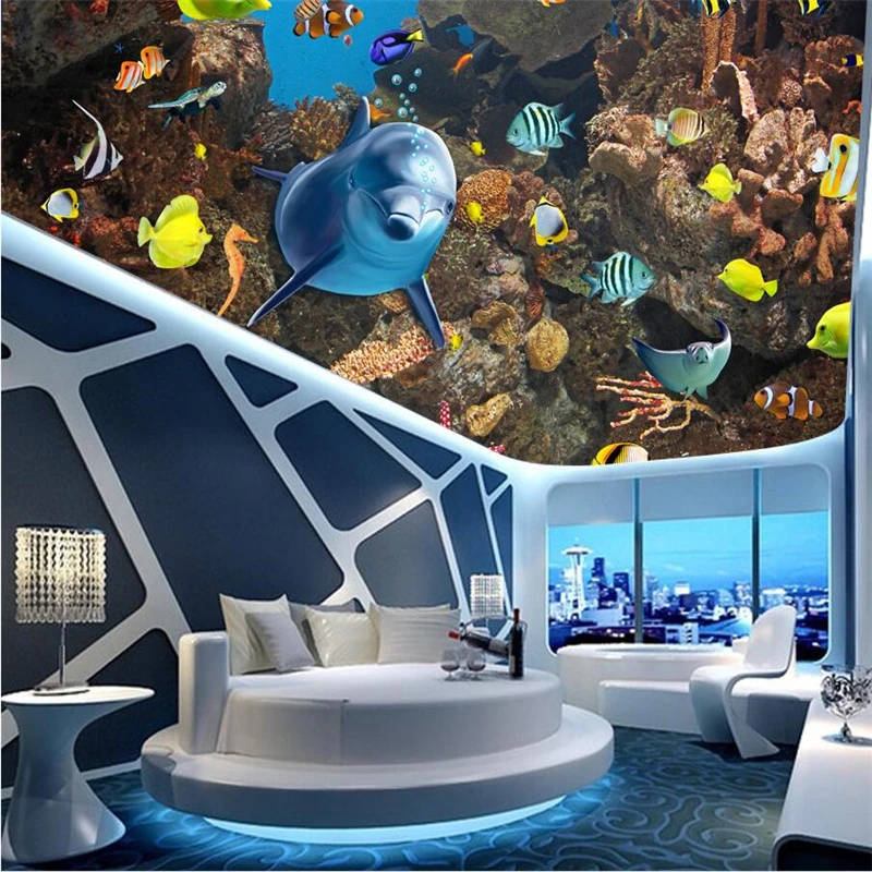 beibehang Custom wallpaper 3d beautiful seabed world fish creatures zenith ceiling fresco 3d wallpaper papel de parede behang
beibehang Custom wallpaper 3d beautiful seabed world fish creatures zenith ceiling fresco 3d wallpaper papel de parede behang