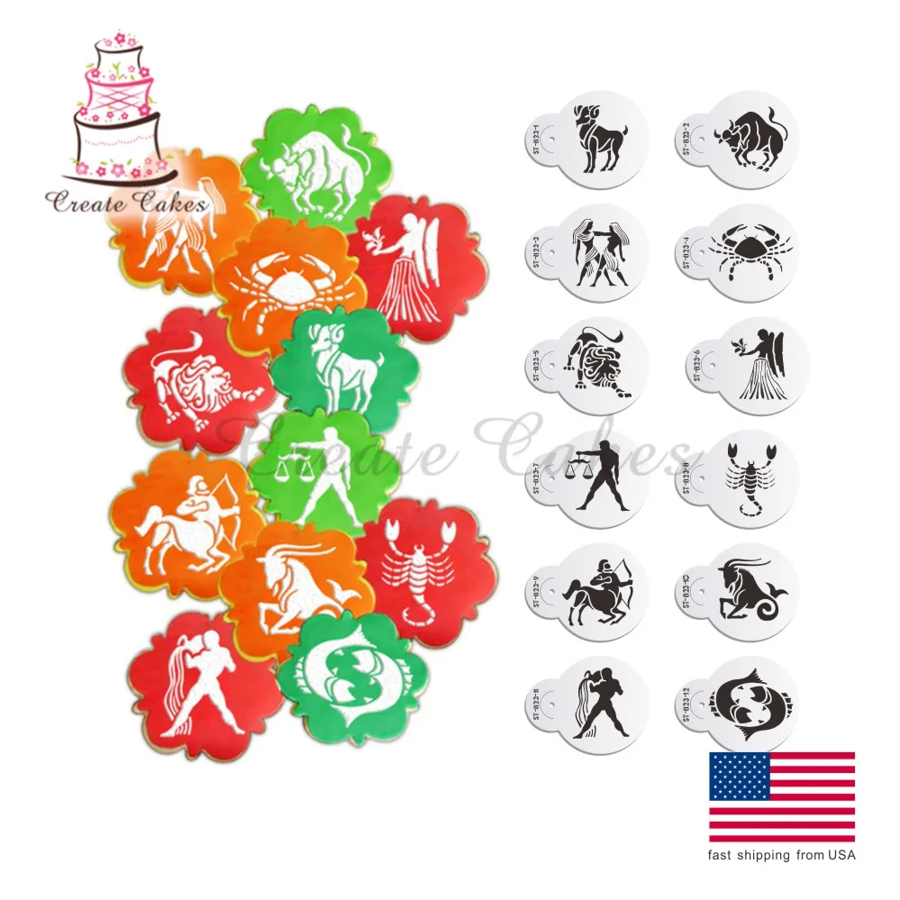 12pcs/set Constellation Stencil Damask Cake Stencil Fondant Cake Stencil Cake Decorating Tools Bakeware
12pcs/set Constellation Stencil Damask Cake Stencil Fondant Cake Stencil Cake Decorating Tools Bakeware