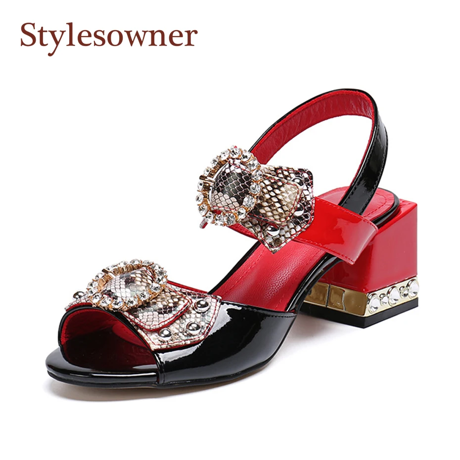 Stylesowner Bowknot Women Sweet Style Sandal Shoe Peep Toe Black Red Chunky Heel Comfy Shoe Ankle Strap Sandalias Mujer Big Size
Stylesowner Bowknot Women Sweet Style Sandal Shoe Peep Toe Black Red Chunky Heel Comfy Shoe Ankle Strap Sandalias Mujer Big Size