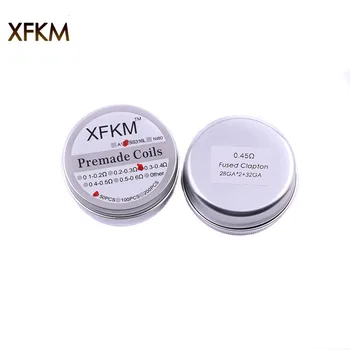 50pcs/box XFKM SS316L Electronic Cigarette DIY Prebuilt Coil Heating Wire Alien Tiger Clapton Coil For Vapor RDA Atomizer Tank
50pcs/box XFKM SS316L Electronic Cigarette DIY Prebuilt Coil Heating Wire Alien Tiger Clapton Coil For Vapor RDA Atomizer Tank