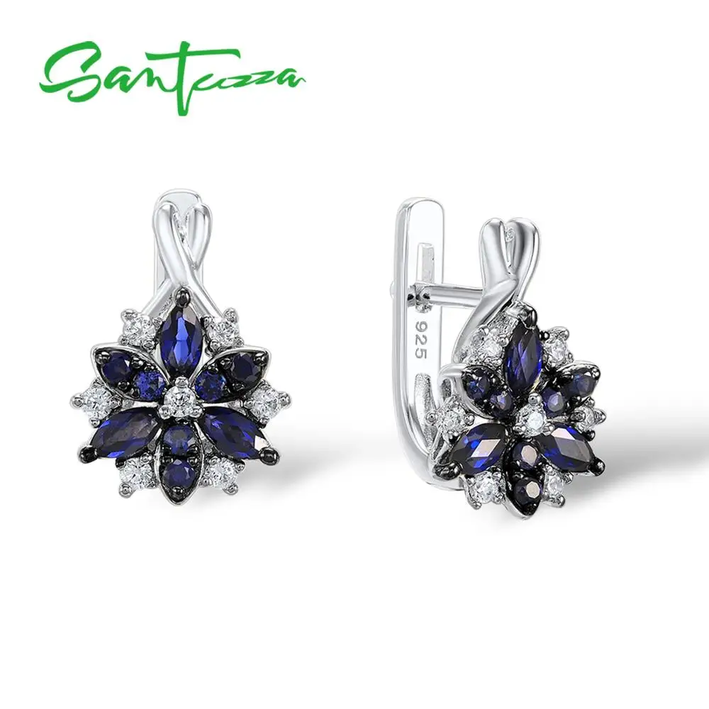Cubic zircon Gemstone Unique Jewelry Solid 925 Sterling Silver Stud Earring Gold Plated