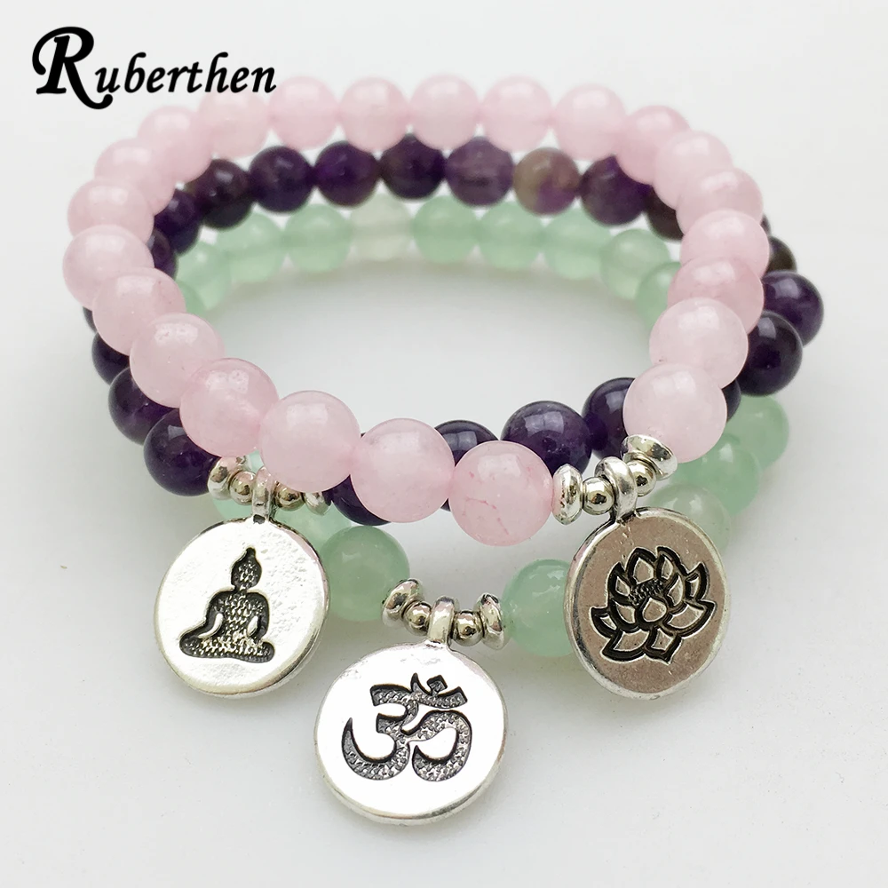 Ruberthen New Design Yoga Bracelet Natural Stone Green Aventurine Rose Crystal Bracelet Lotus Bracelet Drop Shipping
Ruberthen New Design Yoga Bracelet Natural Stone Green Aventurine Rose Crystal Bracelet Lotus Bracelet Drop Shipping