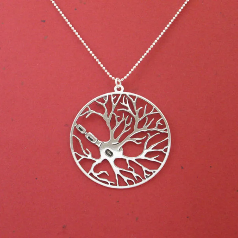 Brain cell Neuron in a circle necklace- psychology necklace- biology jewelry Plate Gold Silver Rose Gold free ship 12pcs/lot
Brain cell Neuron in a circle necklace- psychology necklace- biology jewelry Plate Gold Silver Rose Gold free ship 12pcs/lot
