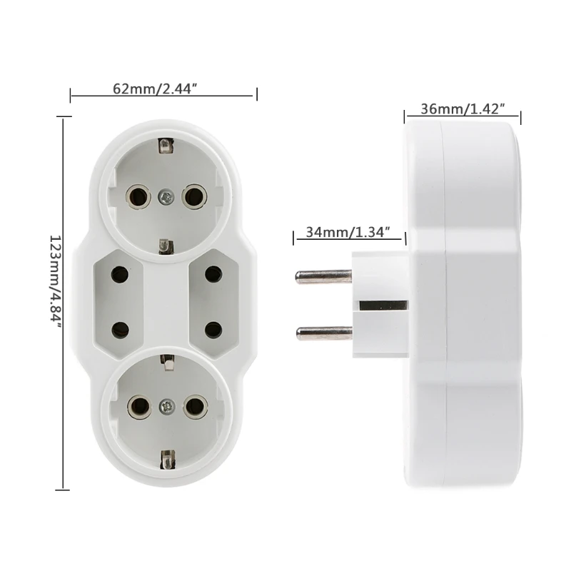 EU Type Conversion Plug 1 TO 4 Way EU Standard Power Adapter Socket Travel Plugs
EU Type Conversion Plug 1 TO 4 Way EU Standard Power Adapter Socket Travel Plugs