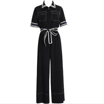 playsuits sashes Chiffon short sleeve patchwork Overalls Wide Leg Casual Large Size Women Jumpsuit
playsuits sashes Chiffon short sleeve patchwork Overalls Wide Leg Casual Large Size Women Jumpsuit