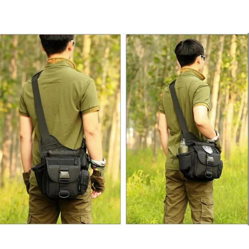 Фото Military Saddle bag Shoulder Bag Nylon Multi-function Dslr Camera Bags Men and women high-end Camouflage Casual Travel | Багаж и сумки