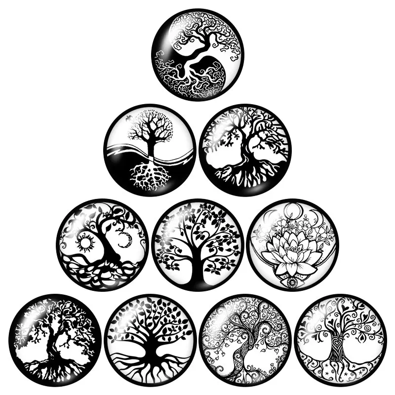 New Black style Life Tree 10pcs mixed 12mm/16mm/18mm/25mm Round photo glass cabochon demo flat back Making findings ZB1019
New Black style Life Tree 10pcs mixed 12mm/16mm/18mm/25mm Round photo glass cabochon demo flat back Making findings ZB1019