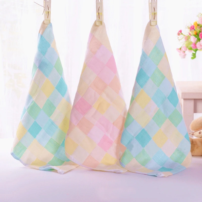 28*28cm Useful Square Towels Cotton gauze Plaid Towel Kids Bibs Daily Use Hand Face Towels for Kids
28*28cm Useful Square Towels Cotton gauze Plaid Towel Kids Bibs Daily Use Hand Face Towels for Kids