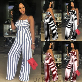 New Fashion Women Sleeveless Stripe Playsuit Ladies Summer Casual Bow Romper Long Jumpsuit Trousers
New Fashion Women Sleeveless Stripe Playsuit Ladies Summer Casual Bow Romper Long Jumpsuit Trousers