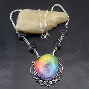 Natural Vintage Solar Quartz Chalcedony925 Sterling Silver Color Chain Necklace 19 Inch TF961 Free Shipping
Natural Vintage Solar Quartz Chalcedony925 Sterling Silver Color Chain Necklace 19 Inch TF961 Free Shipping