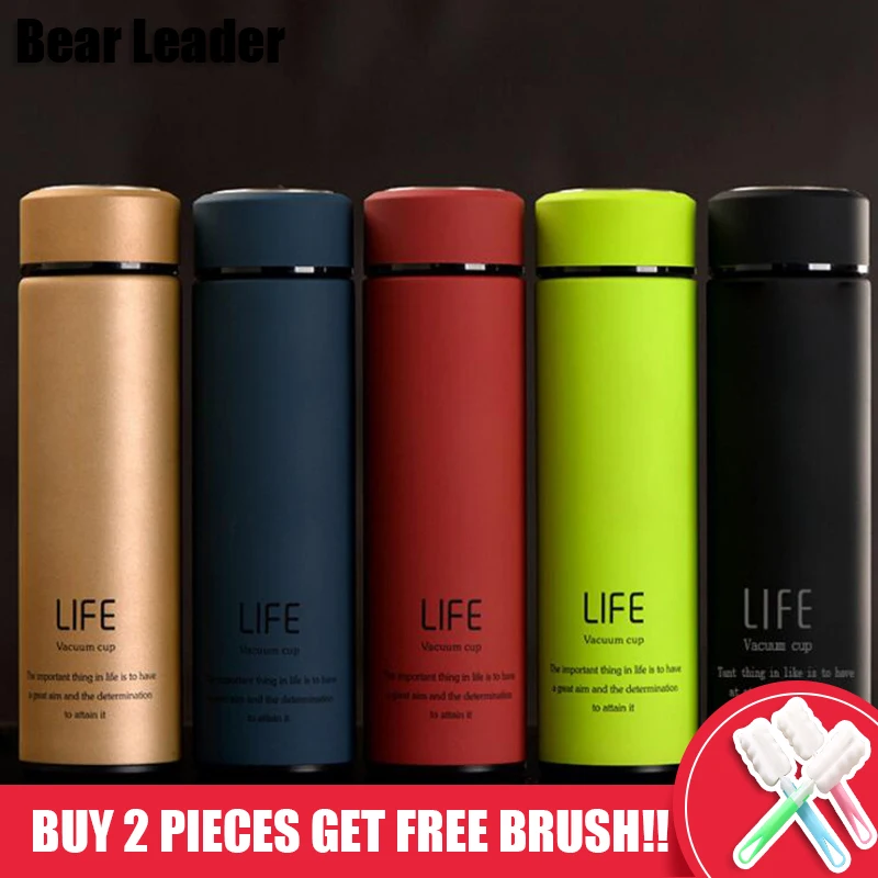 Bear Leader 500ML Thermos tea mug with Strainer Thermo mug Thermos Coffee cup Stainless steel thermal Vacuum flask with lid
Bear Leader 500ML Thermos tea mug with Strainer Thermo mug Thermos Coffee cup Stainless steel thermal Vacuum flask with lid