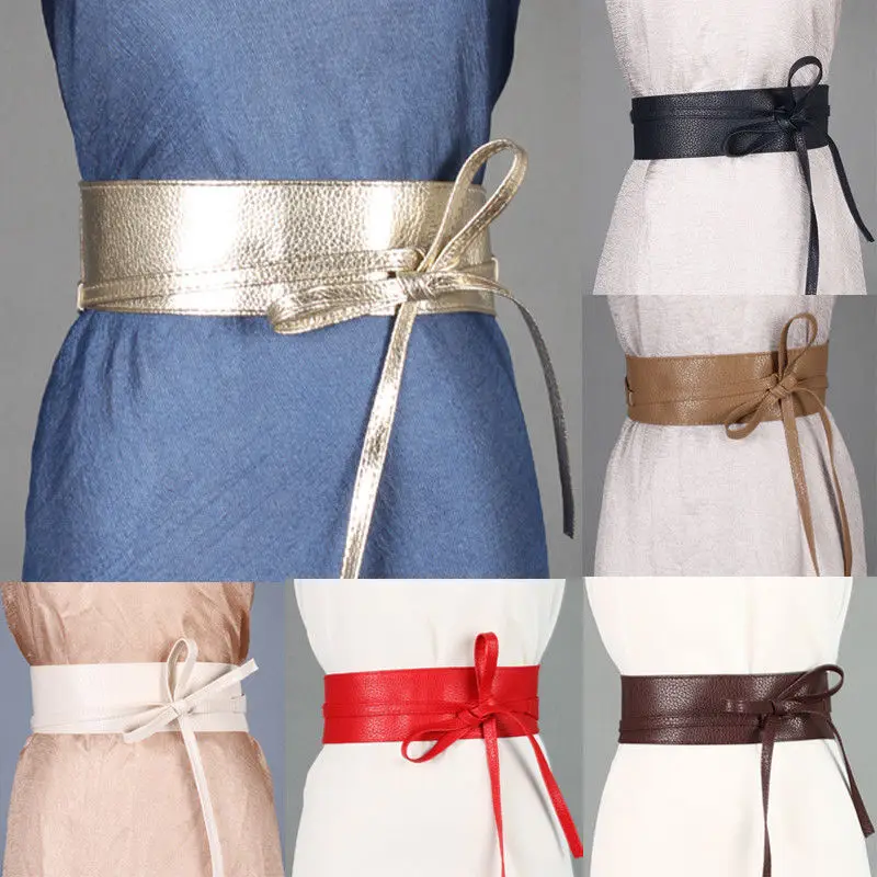 Hot Fashion Womens Soft PU Leather Self Tie Bow Wrap Around Waist Band Cinch Boho Belt
Hot Fashion Womens Soft PU Leather Self Tie Bow Wrap Around Waist Band Cinch Boho Belt