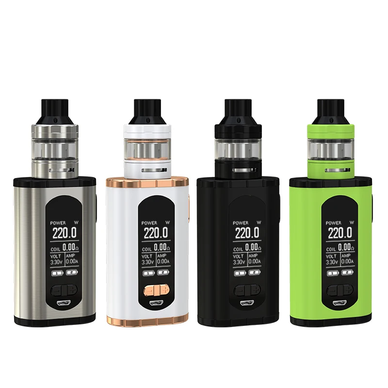 Original Eleaf Invoke Kit 220W E Cigarettes Invoke Box MOD Vape and ELLO T Atomizer Fits HW1 Coil Vaper Vaporizer