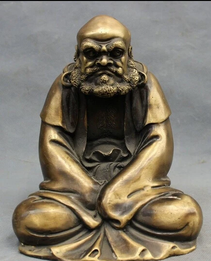 shitou 001515 8" Chinese Bronze Buddhist Joss Arhat Damo Bodhidharma Dharma Buddha Statue
shitou 001515 8" Chinese Bronze Buddhist Joss Arhat Damo Bodhidharma Dharma Buddha Statue