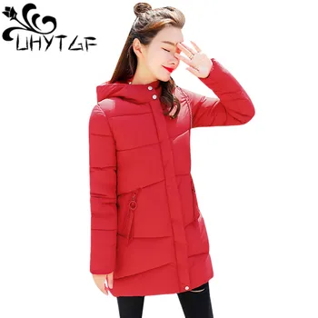 UHYTGF Women Winter Jacket Hooded Warm Coat Plus size Overcoat Down Cotton Padded Jackets Female Long Parka Women Wadded Jaqueta
UHYTGF Women Winter Jacket Hooded Warm Coat Plus size Overcoat Down Cotton Padded Jackets Female Long Parka Women Wadded Jaqueta