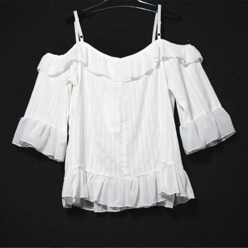 Off shoulder crop tops ladies Korean fashion 90s women white ruffle blouse short sleeve off shoulder spaghetti strap tops
Off shoulder crop tops ladies Korean fashion 90s women white ruffle blouse short sleeve off shoulder spaghetti strap tops