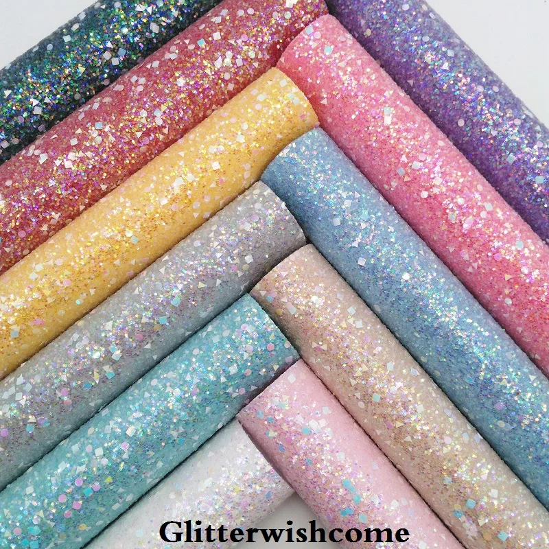 Glitterwishcome 30X134CM A4 Size Vinyl For Bows Crystal Chunky Glitter Leather fabric Vinyl for Bows, GM164
Glitterwishcome 30X134CM A4 Size Vinyl For Bows Crystal Chunky Glitter Leather fabric Vinyl for Bows, GM164