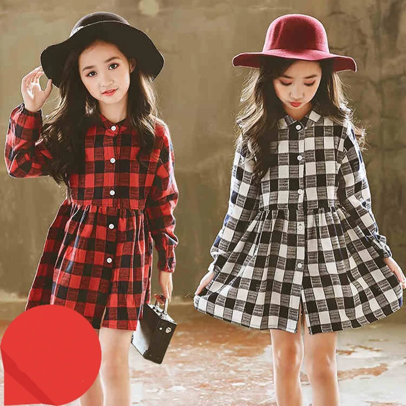 Causal Girls Dress Plaid Cotton Long Sleeve Toddler Girl Spring Clothes A-Line Knee-Length Princess Costume Kids Clothing 2019
Causal Girls Dress Plaid Cotton Long Sleeve Toddler Girl Spring Clothes A-Line Knee-Length Princess Costume Kids Clothing 2019