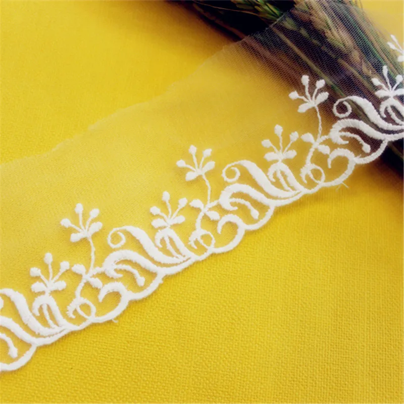 15 yard 7cm 2.75" wide ivory gauze mesh tulle cotton embroidered tapes lace trim ribbon fabric 28328QL4K52
15 yard 7cm 2.75" wide ivory gauze mesh tulle cotton embroidered tapes lace trim ribbon fabric 28328QL4K52