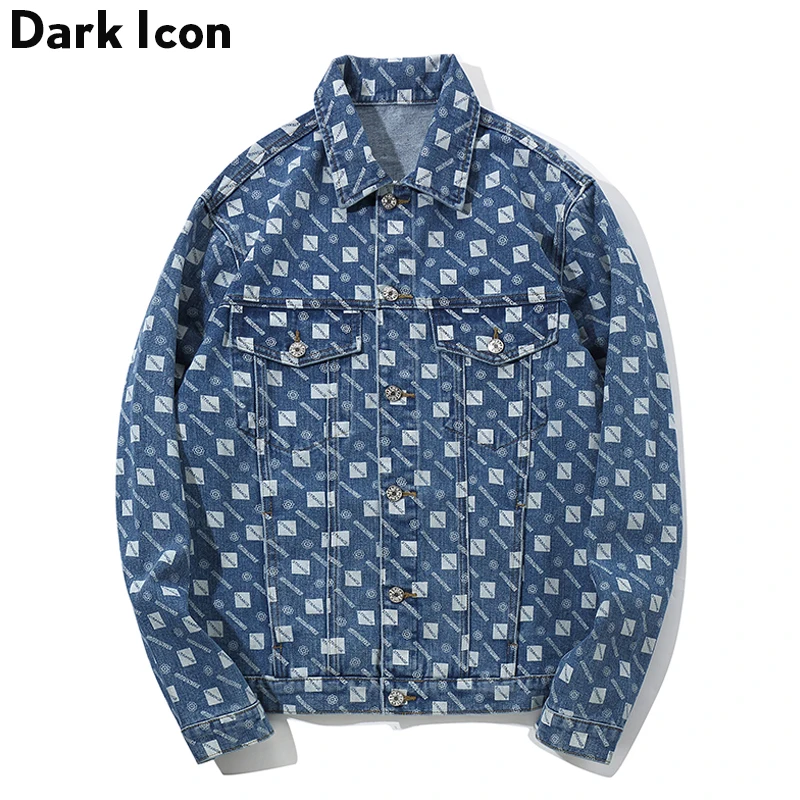 DARK ICON Full Printed Blue Jeans Jacket Men 2019 Autumn Hip Hop Jacket Casual Denim Jackets for Men Streetwear Clothing 
DARK ICON Full Printed Blue Jeans Jacket Men 2019 Autumn Hip Hop Jacket Casual Denim Jackets for Men Streetwear Clothing