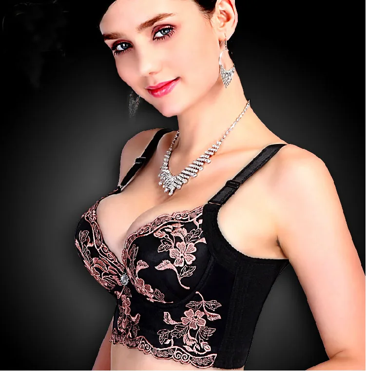 New Arrival 2017 Sexy Underwear Women Bra Push Up 75 80 85 90 B C cup Embroidery Big Chest Five Breasted Broadening Bras
New Arrival 2017 Sexy Underwear Women Bra Push Up 75 80 85 90 B C cup Embroidery Big Chest Five Breasted Broadening Bras