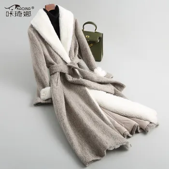 Real Fur Coat Wool Jacket Korean Autumn Winter Coat Women Clothes 2018 Vintage Elegant Slim Long Coats Manteau Femme Hiver 18045
Real Fur Coat Wool Jacket Korean Autumn Winter Coat Women Clothes 2018 Vintage Elegant Slim Long Coats Manteau Femme Hiver 18045