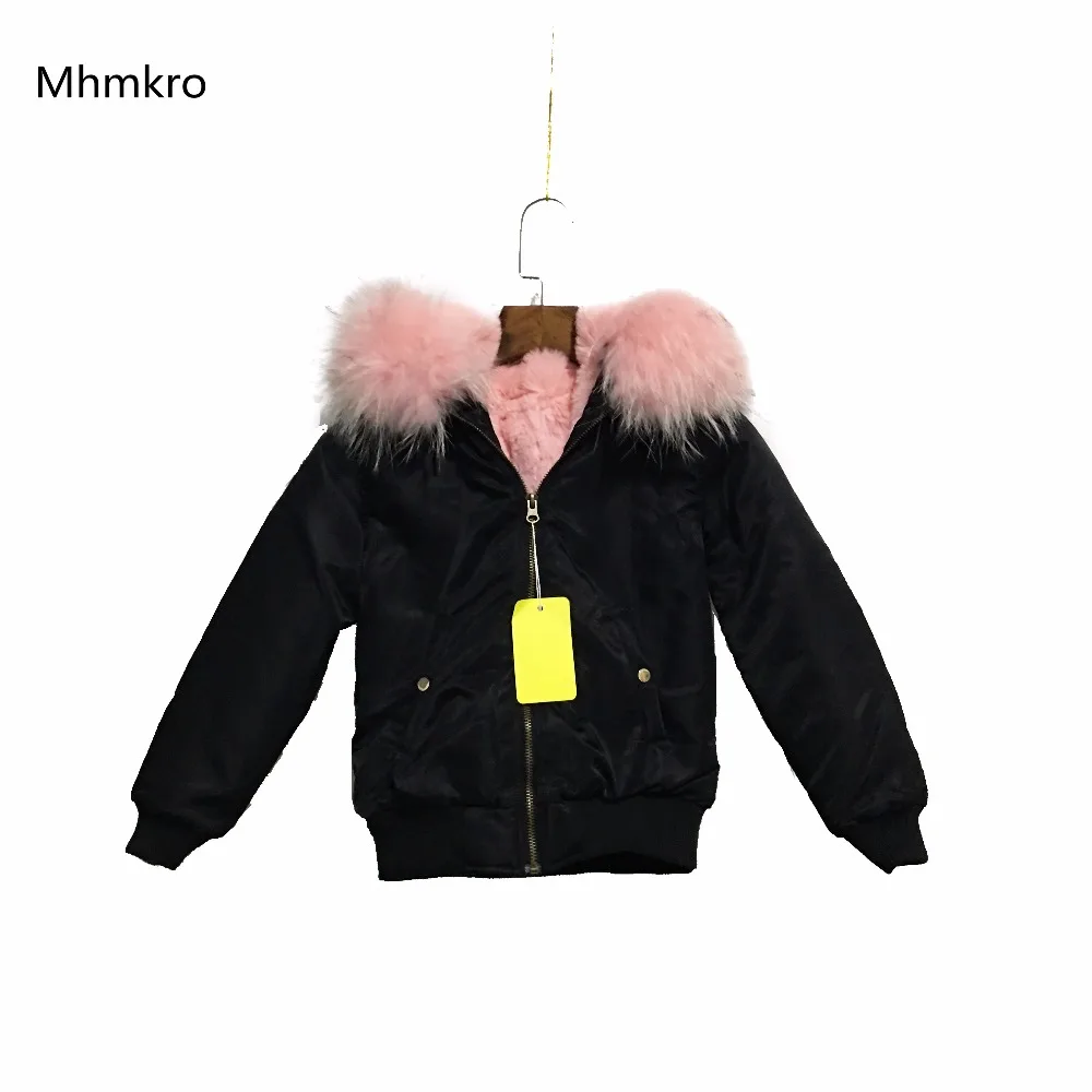 2018 family black bomber waterproof short length jacket with pink elegant fur collar girls wear winter clothes
2018 family black bomber waterproof short length jacket with pink elegant fur collar girls wear winter clothes