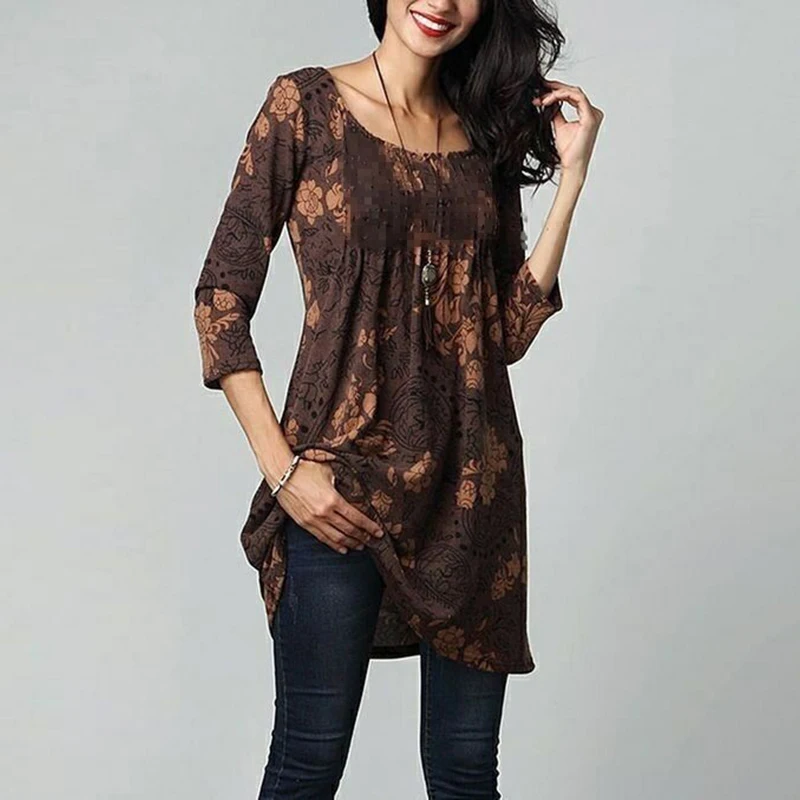 Women's Loose Long Sleeve Cotton Casual Blouse Shirt Tunic Tops Casual Blouse Female Floral Printed O Neck Plus Size Shirt
Women's Loose Long Sleeve Cotton Casual Blouse Shirt Tunic Tops Casual Blouse Female Floral Printed O Neck Plus Size Shirt