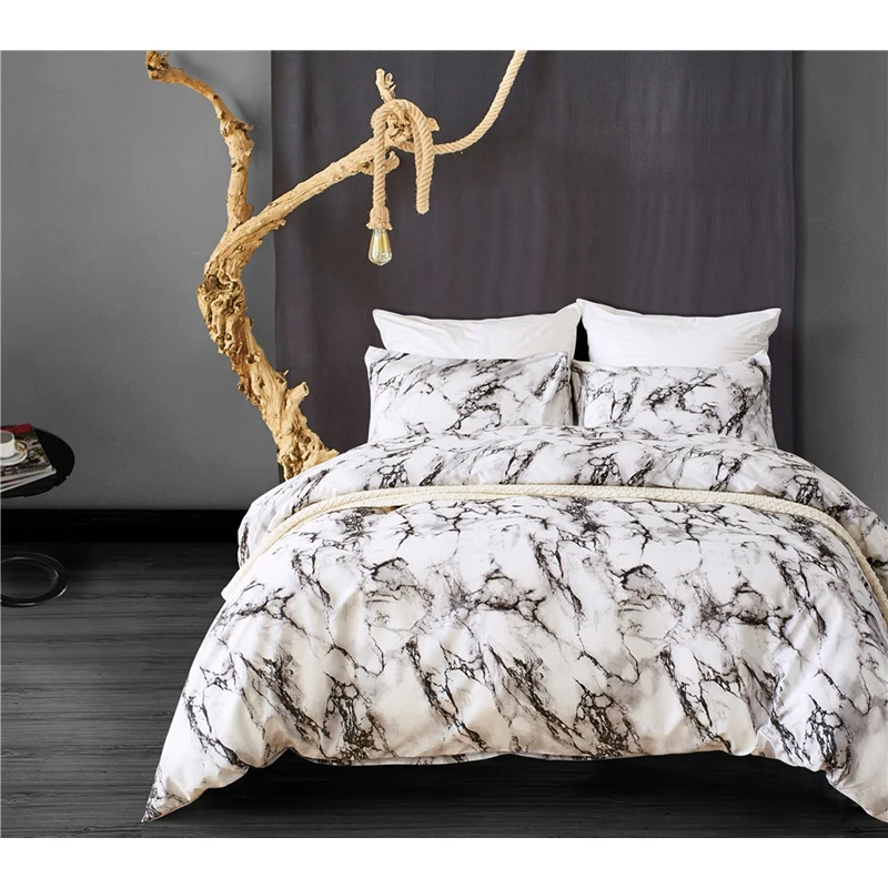 Marble Print Duvet Cover Sets US Twin Queen King Size Polyester Bedding Set for Single Double Bed 2-3pcs/lot (No Sheet) XF493-5
Marble Print Duvet Cover Sets US Twin Queen King Size Polyester Bedding Set for Single Double Bed 2-3pcs/lot (No Sheet) XF493-5