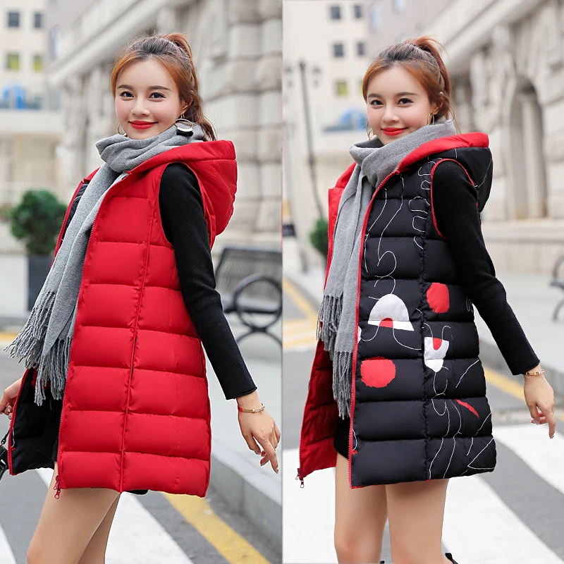 2019 warm winter jacket women Sleeveless down cotton coat Long zipper women vest plus size fashion waistcoat Female Parkas
2019 warm winter jacket women Sleeveless down cotton coat Long zipper women vest plus size fashion waistcoat Female Parkas