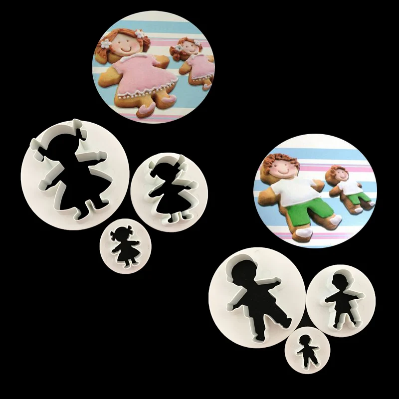 Aouke 3pcs/set Boy and Girl Doll Cookie Cutter Duck Baby Shape Food Grade Plastic Cake Cutters Bicuit Mold Cake Tools
Aouke 3pcs/set Boy and Girl Doll Cookie Cutter Duck Baby Shape Food Grade Plastic Cake Cutters Bicuit Mold Cake Tools