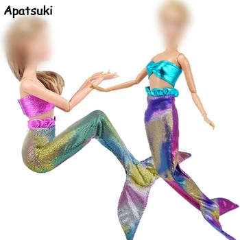 Colorful Mermaid Doll Dress For Barbie Doll Clothes Evening Dresses Party Gown Bra & Fishtail Skirt 1/6 Doll Accessories Kid Toy
Colorful Mermaid Doll Dress For Barbie Doll Clothes Evening Dresses Party Gown Bra & Fishtail Skirt 1/6 Doll Accessories Kid Toy