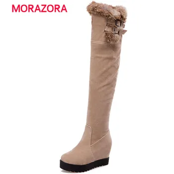 MORAZORA 2018 new autumn winter short plush women boots fashion over the knee boots slip on super high heel boots size 34-43
MORAZORA 2018 new autumn winter short plush women boots fashion over the knee boots slip on super high heel boots size 34-43