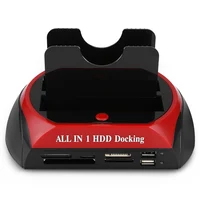 All in One HDD Docking Station with Multi Card Reader Slot for HDD Enclosure 2.5/3.5 inch SATA/IDE Hard Drive Docking Station image