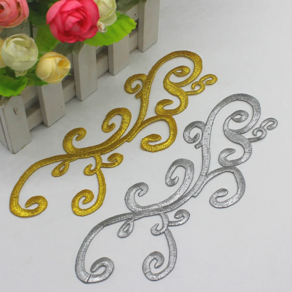YACKALASI 5 Pieces/Lot Floral Appliqued Trims Gold Embroidered Trims Flower Iron on Patches 20-7.5cm
YACKALASI 5 Pieces/Lot Floral Appliqued Trims Gold Embroidered Trims Flower Iron on Patches 20-7.5cm